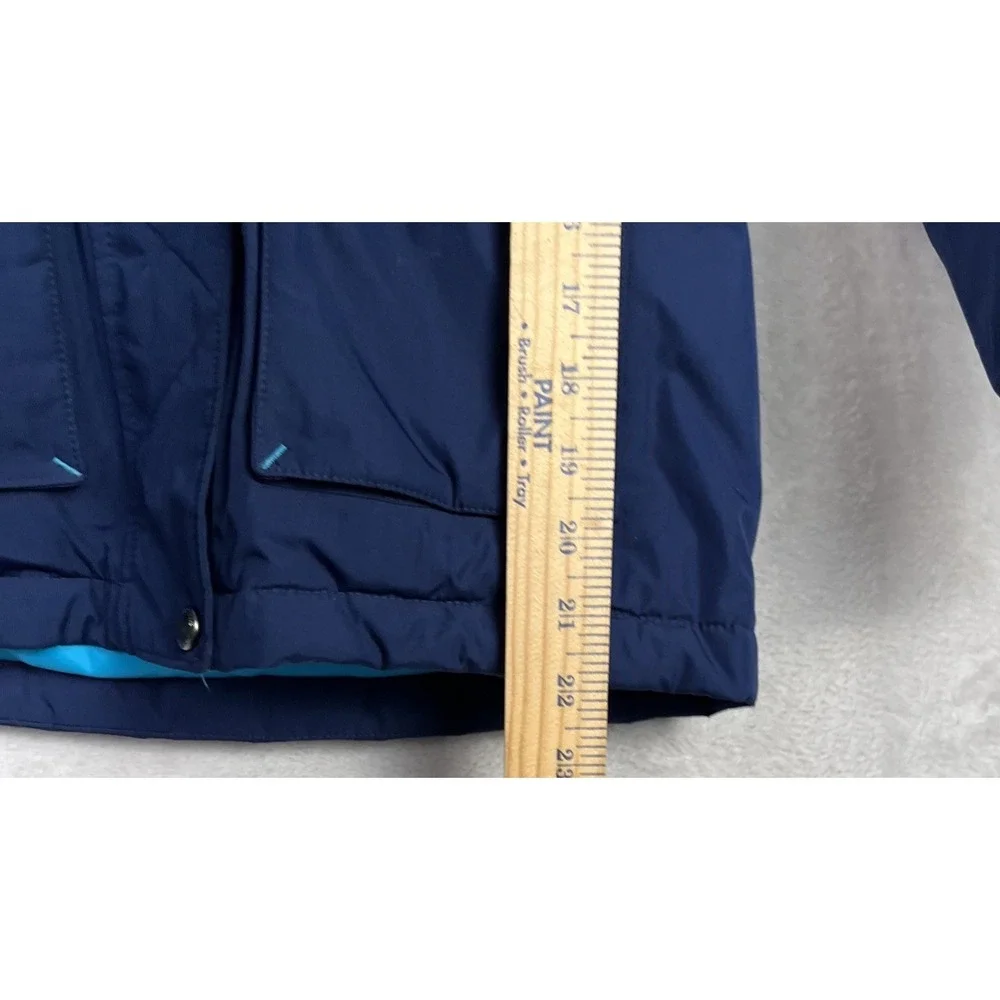 Lands End Girls Coat Small 7-8‎ Expedition Down Parka Hood Grow Along Sherpa
